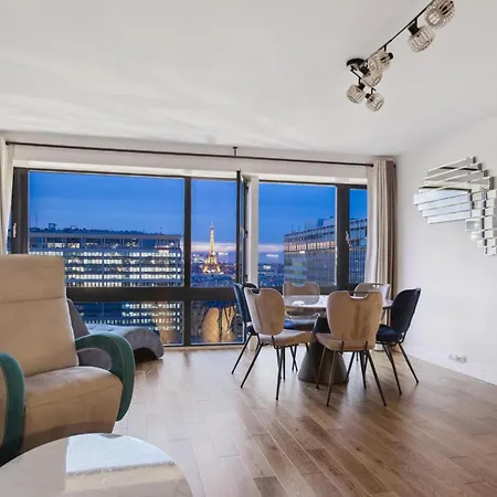 Luxury 75m2 With Eiffel Tower View, Metro 1 Min, Parking Lejlighed